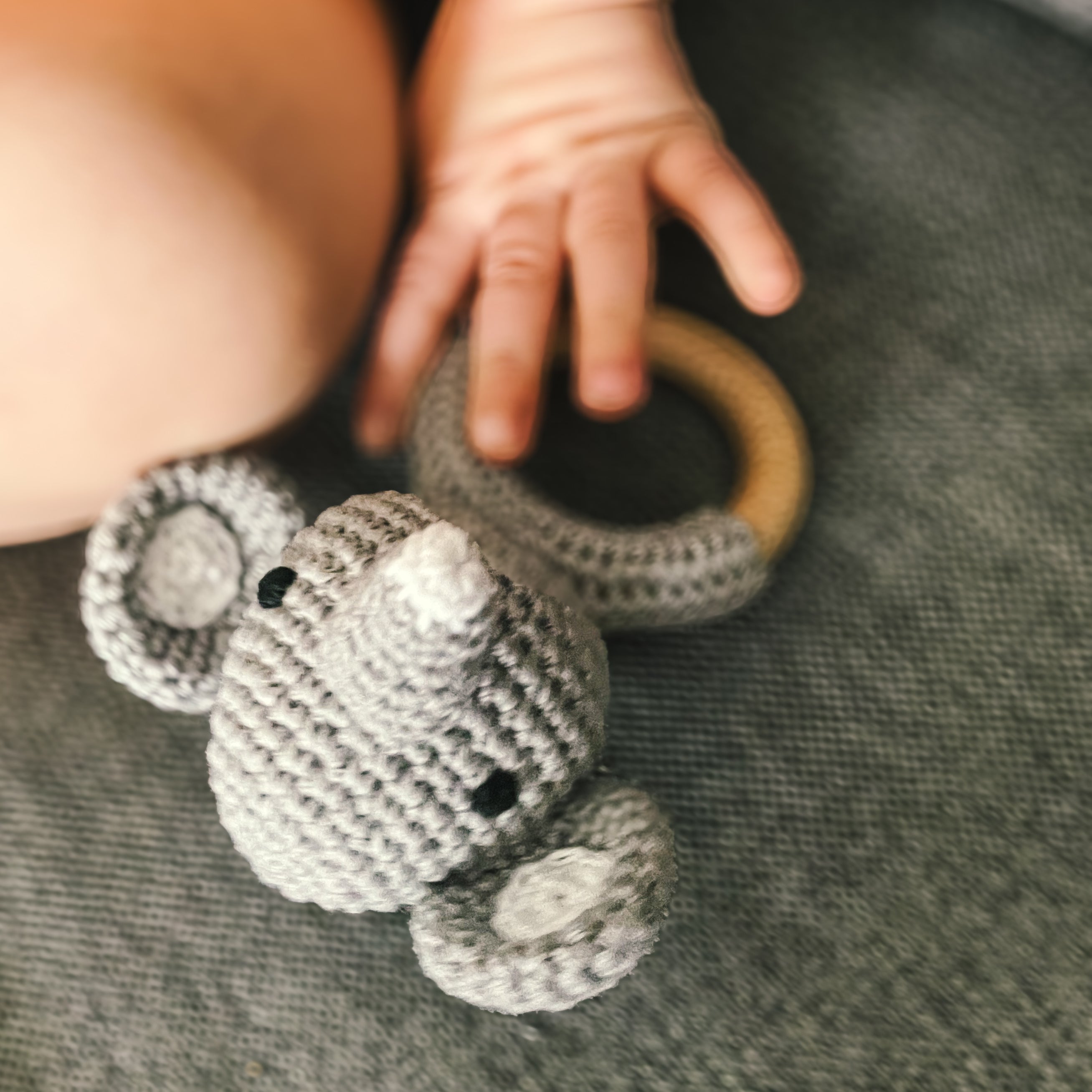 Eloise the Elephant | Crochet Baby Rattle