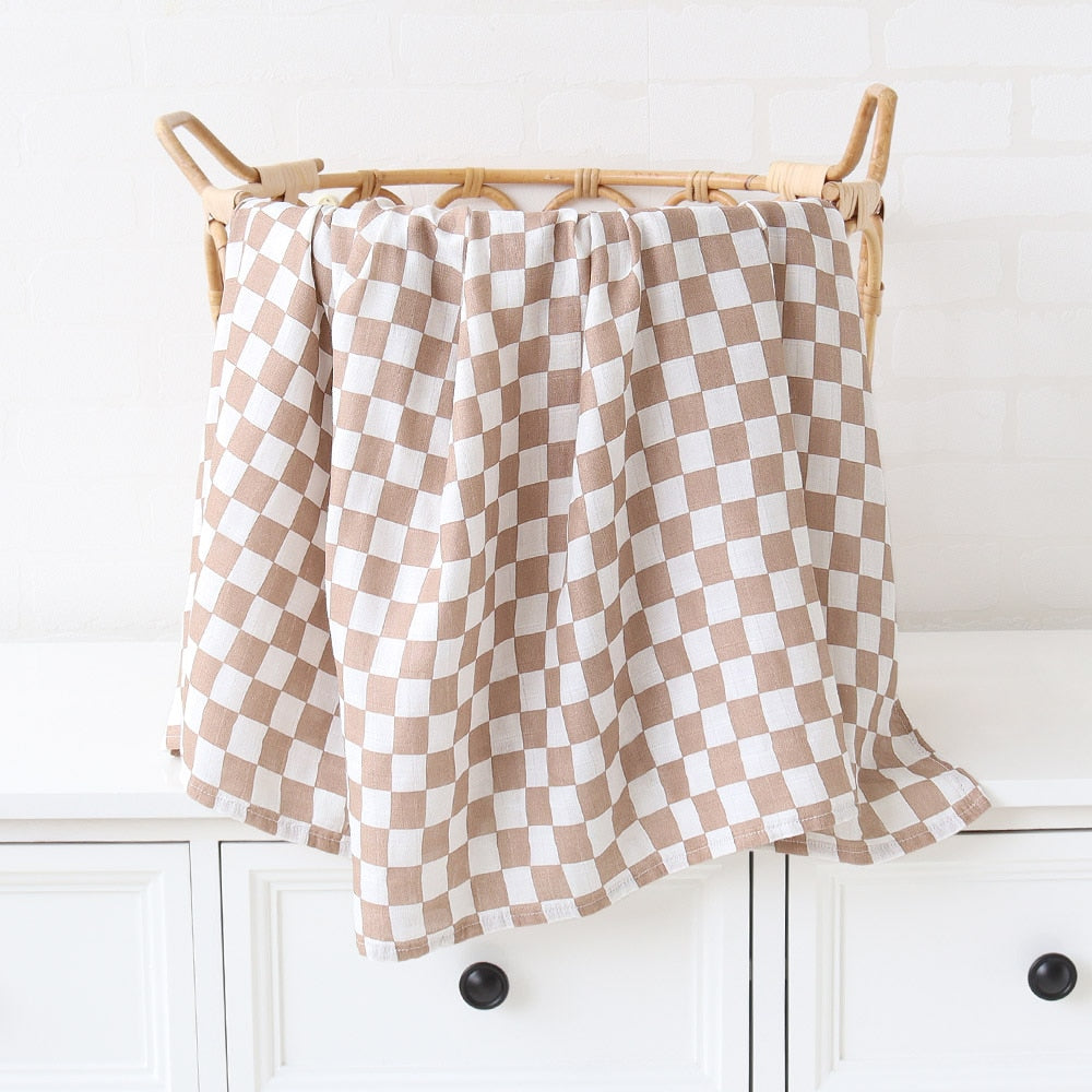 Bamboo + Organic Cotton Muslin Baby Blanket