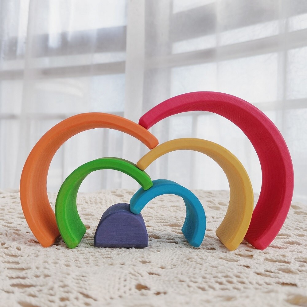 Ella Mini Wooden Rainbow Stacker