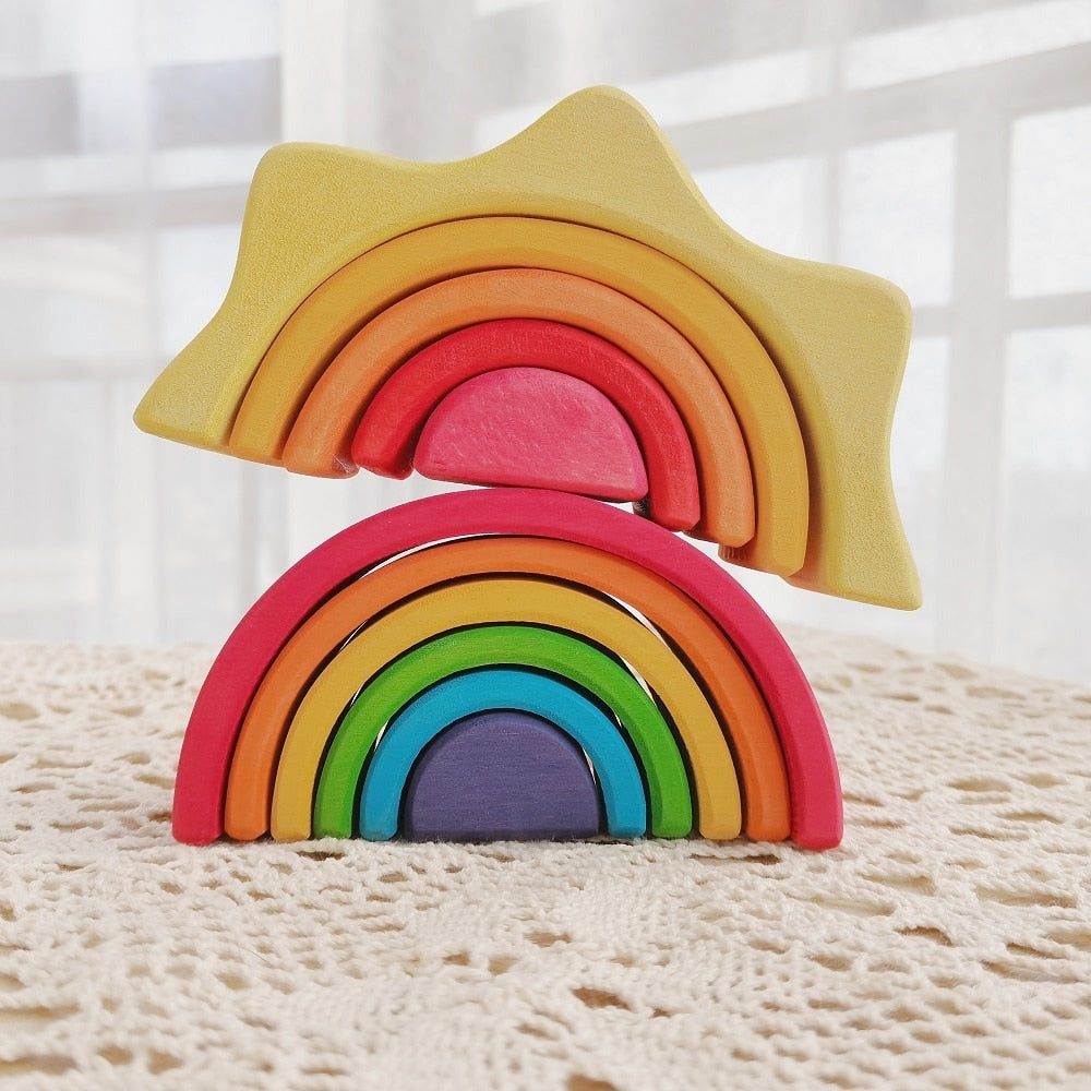 Ella Mini Wooden Rainbow Stacker