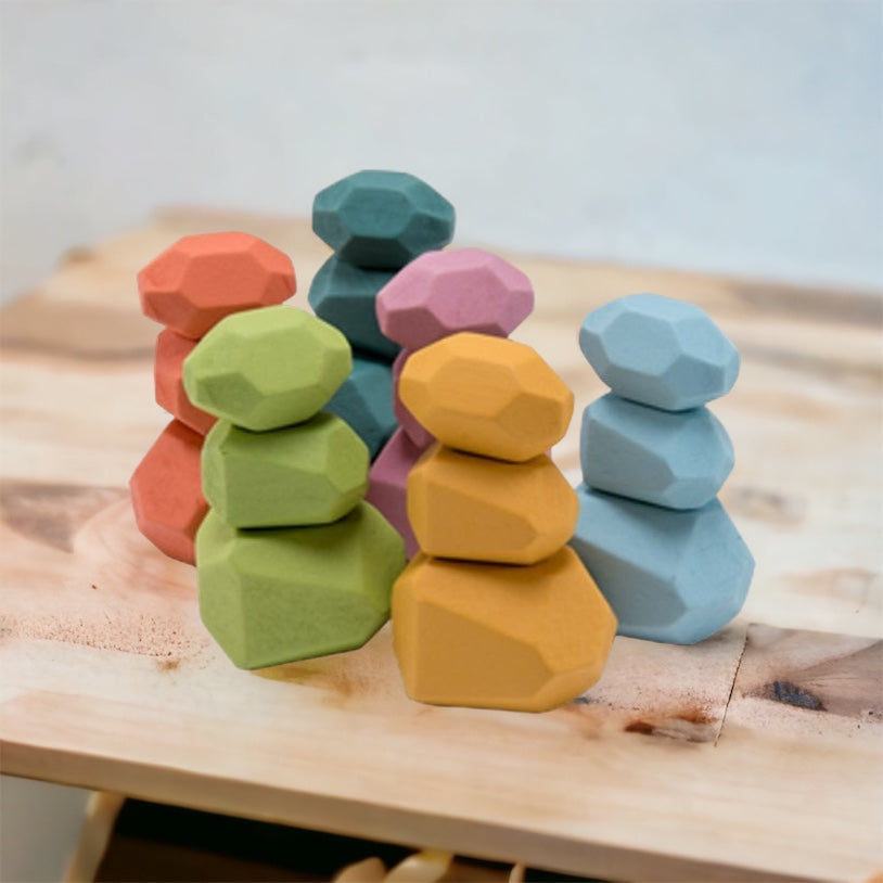 Wooden Stacking Stones - 18 piece