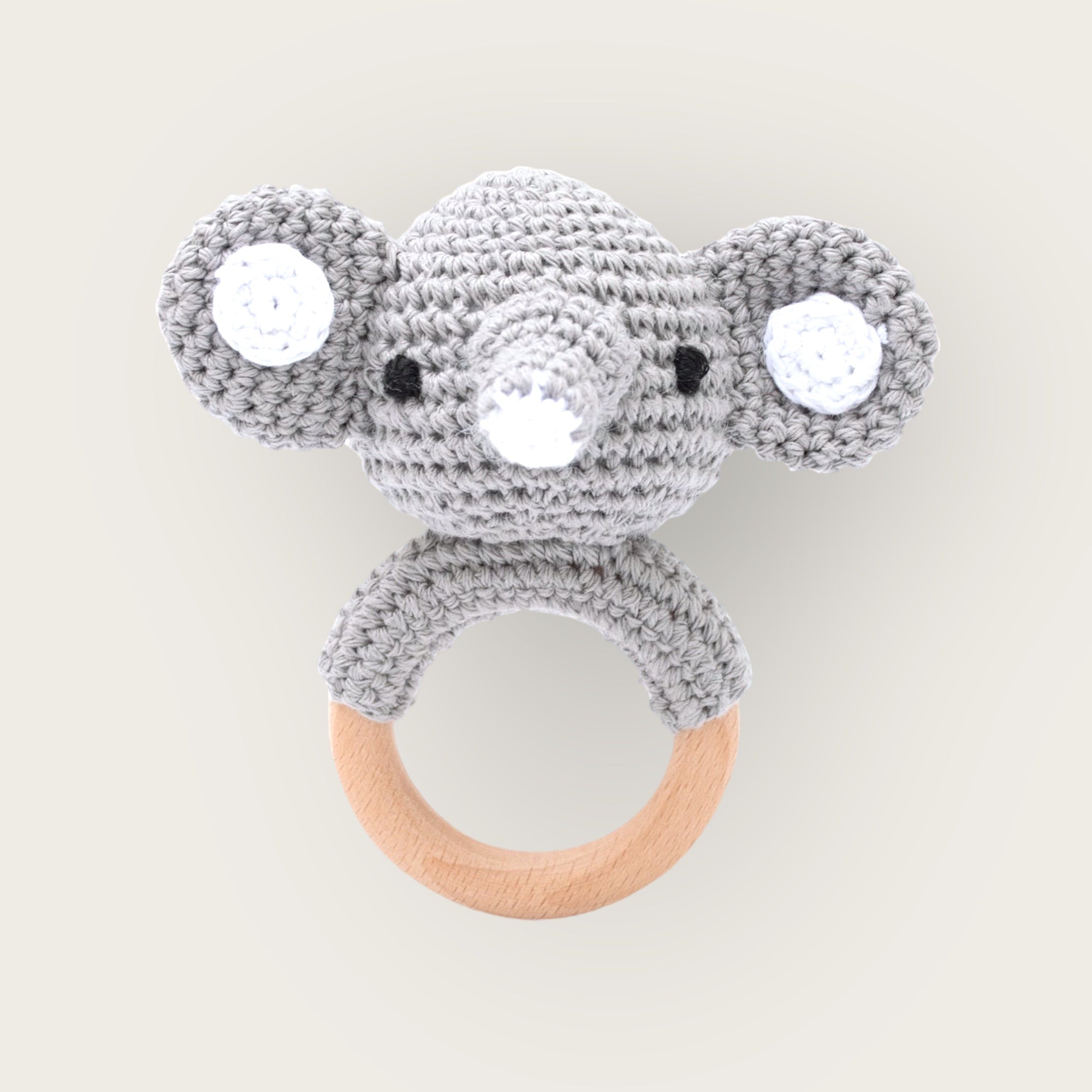 Eloise the Elephant | Crochet Baby Rattle