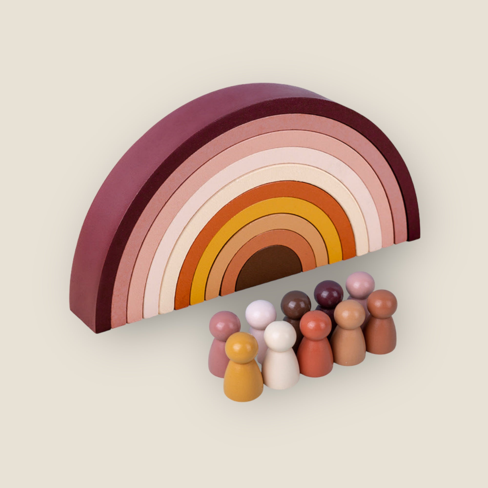 Rachel Plum Wooden Rainbow Stacking Toy